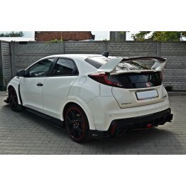 Накладки сплиттеры боковые вариант 2 на задний бампер на Honda Civic IX Type R